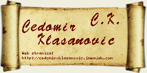 Čedomir Klasanović vizit kartica